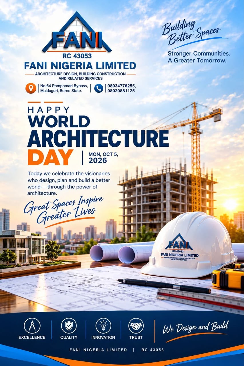 Happy World 🌎 ARCHITECTURE DAY Mon 5th October 2026