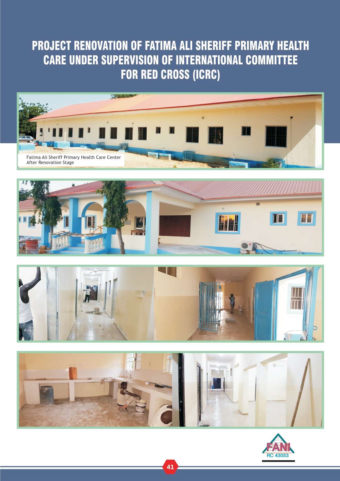 Renovation of Fatima Ali Sheriff Primary Health Care under ICRC Supervision