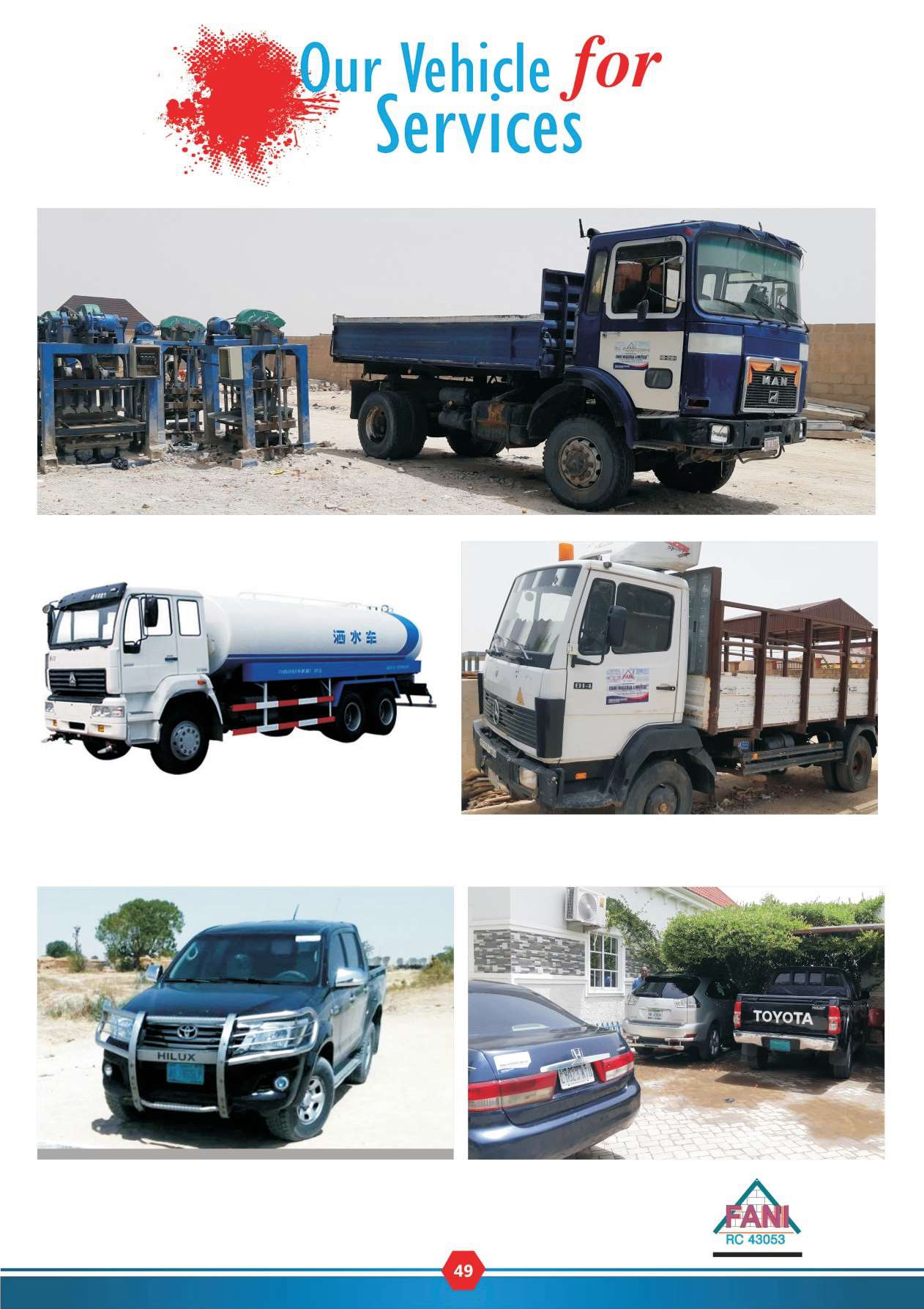 Fani Nigeria Limited Heavy Equipment